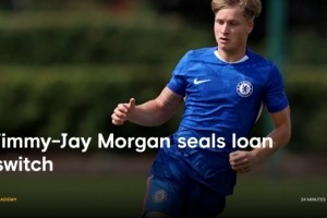 九游互动-官方：切尔西19岁前锋杰伊-摩根租借至英甲彼得堡联 租期一个赛季