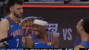 雷霆仅用72场就获60胜&amp;平NBA历史第八快 第一快是16年勇士的66场